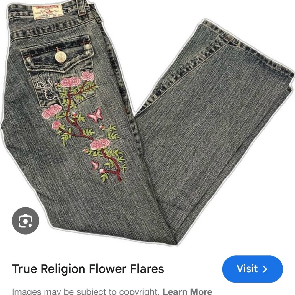 ISO! True Religion Flower Flares Jeans